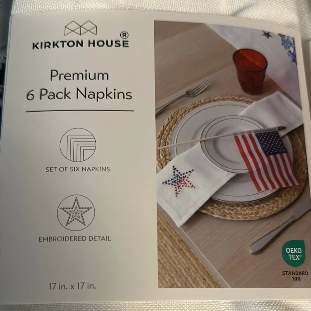 KIRKTON HOUSE Elegant White and Red Table Linens for Dining